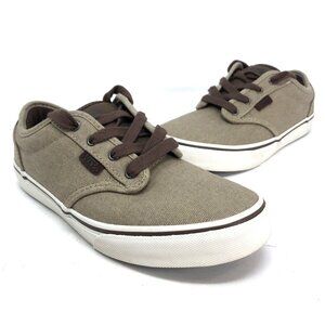VANS Sneakers Youth 4.5 Atwood Tan Canvas Lace Up Low Top Comfort Skateboard